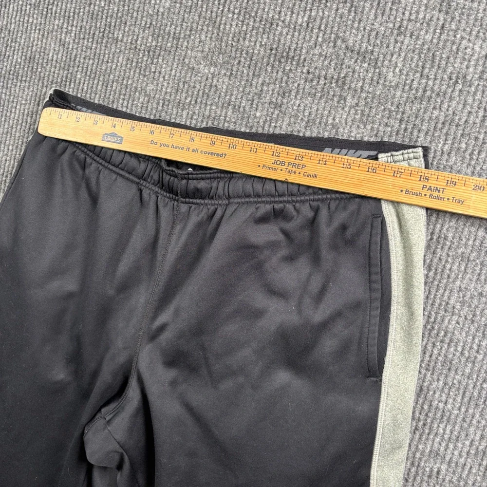 Y2K Nike Therma-FIT Track Pants Men's XL Black Fleece Lined Athletic Joggers